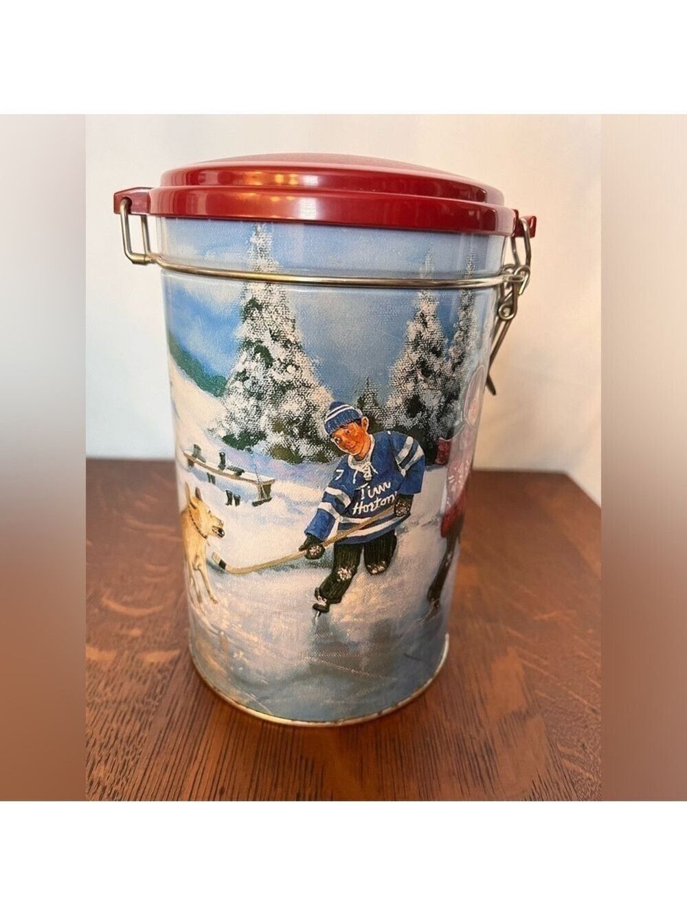 Limited Edition Tim Hortons collector tin. “Skating Pond” Collector series #003
